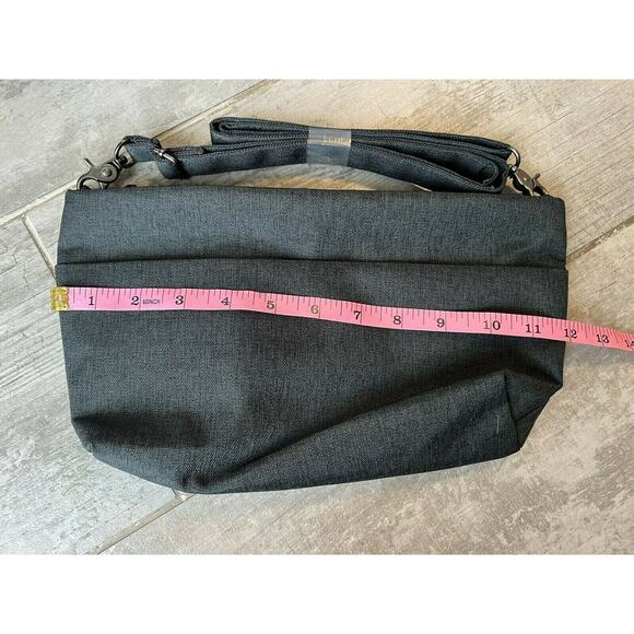 Los Angeles Boutique Charcoal Gray Green Hobo Crossbody Shoulder Bag Purse New - Picture 6 of 7